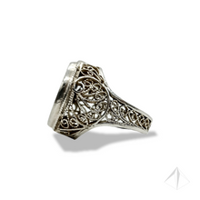 Charger l'image dans la galerie, Chevalière "Westaf" Filigrane Argent Massif Lapis-lazuli